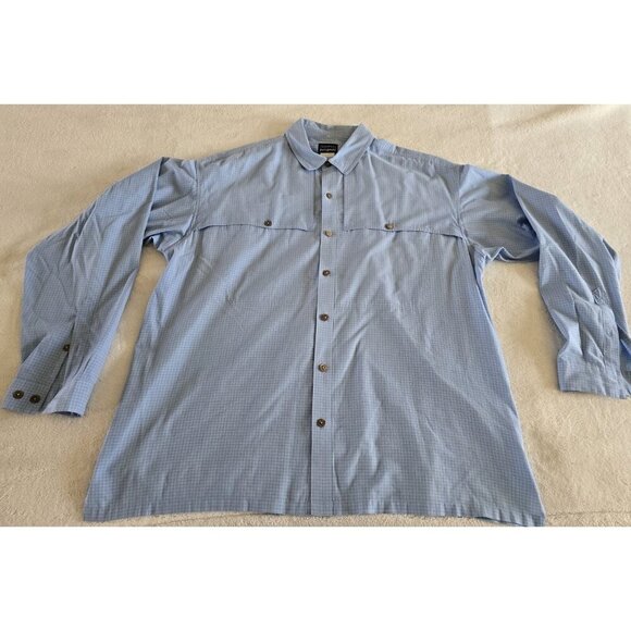 Patagonia Mens Long Sleeve Shirt Size XL Vented Blue Button Down - Picture 1 of 4